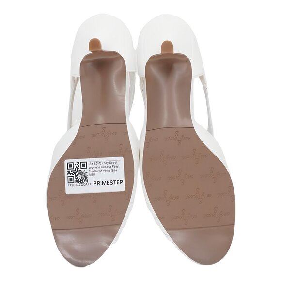 Easy Street Peep Toe Strappy Dress Pumps White 8.5M - Picture 6 of 6